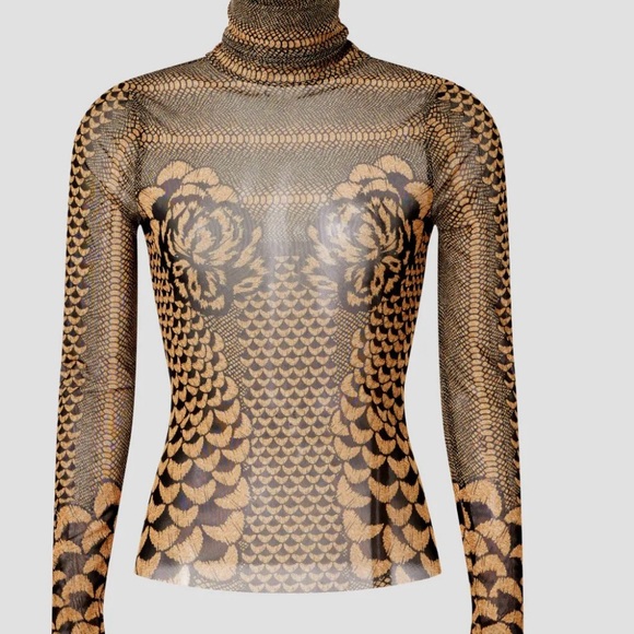 AFRM Zadie mesh top XS EUC - Picture 4 of 6